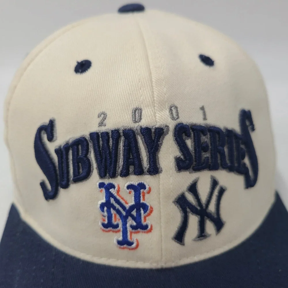 Vintage‎ New York Yankees Mets Hat Adjustable (Seems Small) 2001 Subway Series